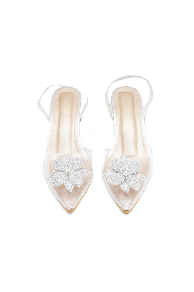 White Faux Leather Block Heel (3367)
