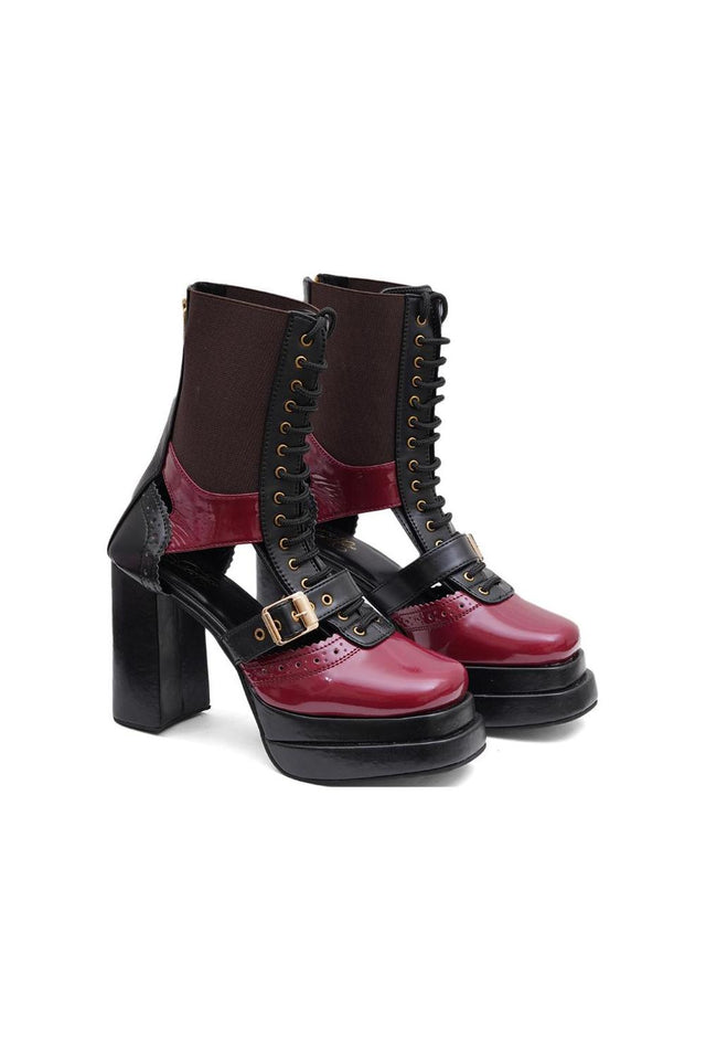 Multi Color Faux Leather Boots (3380)