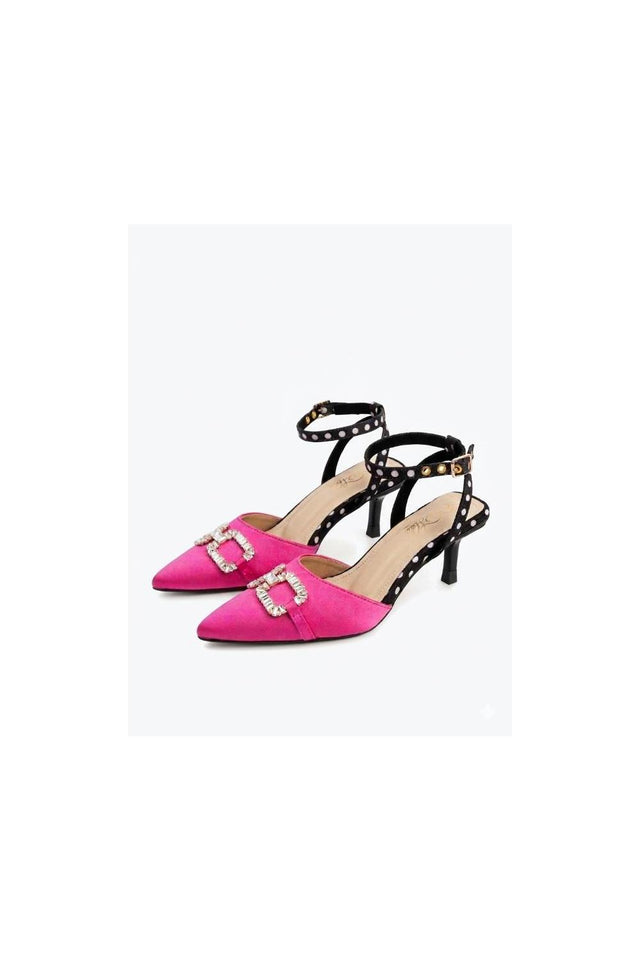 Pink Faux Leather Pencil Heel (3417)