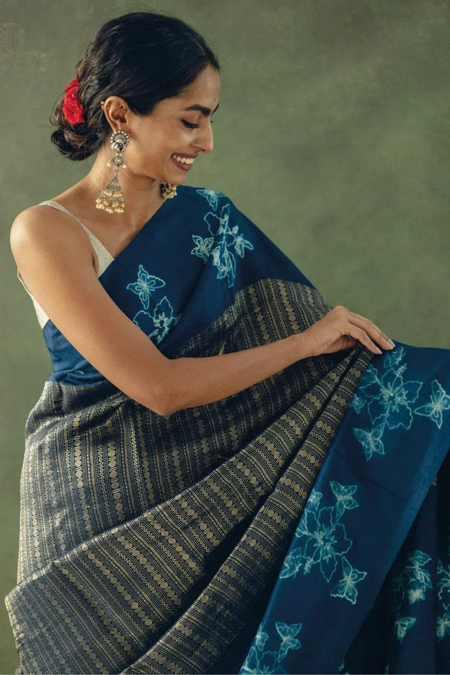 Multi Color Banarasi Woven Soft Silk Saree (50104)