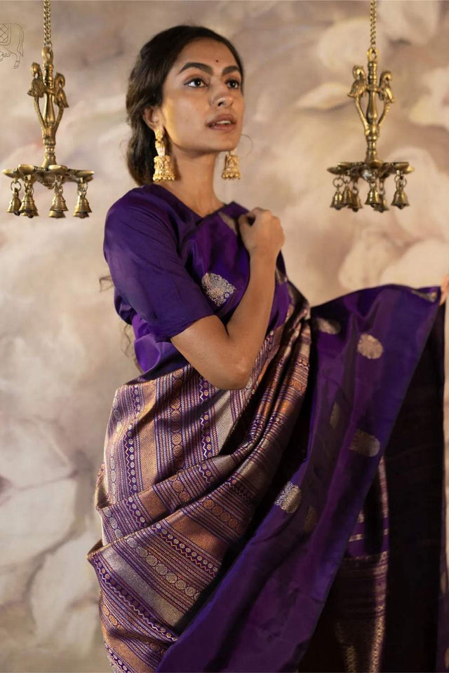 Multi Color Banarasi Woven Soft Silk Saree (50109)