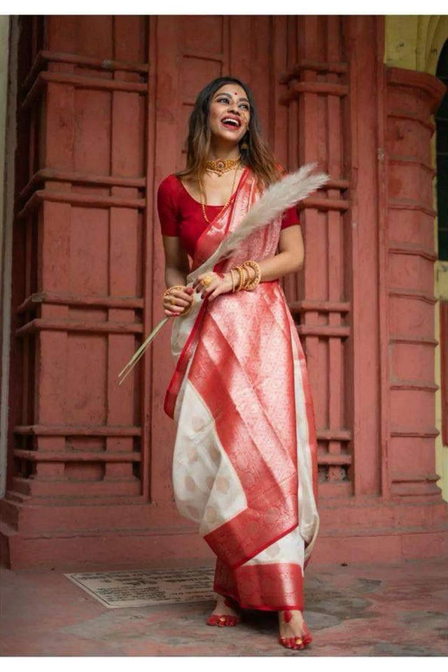 Multi Color Banarasi Woven Soft Silk Saree (50113)
