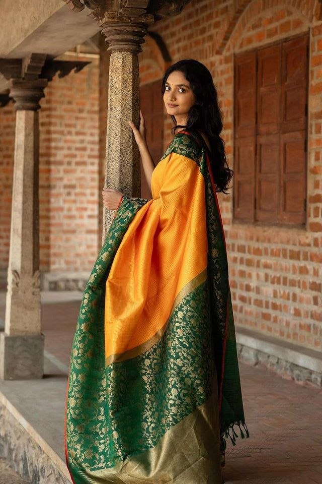 Multi Color Banarasi Woven Soft Silk Saree (50118)