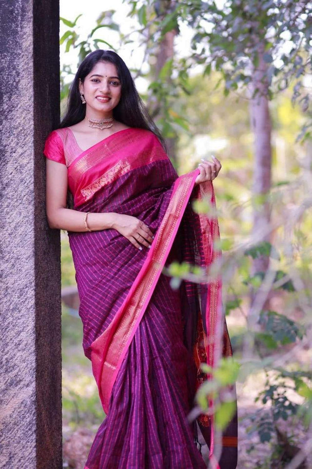 Multi Color Banarasi Woven Soft Silk Saree (50135)