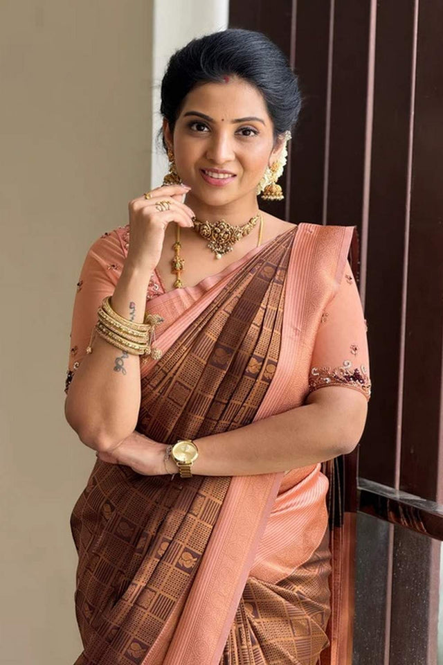 Multi Color Banarasi Woven Soft Silk Saree (50154)