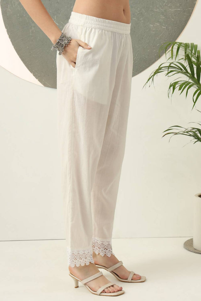 Green Floral Printed Cotton Straight Cut Suit Set