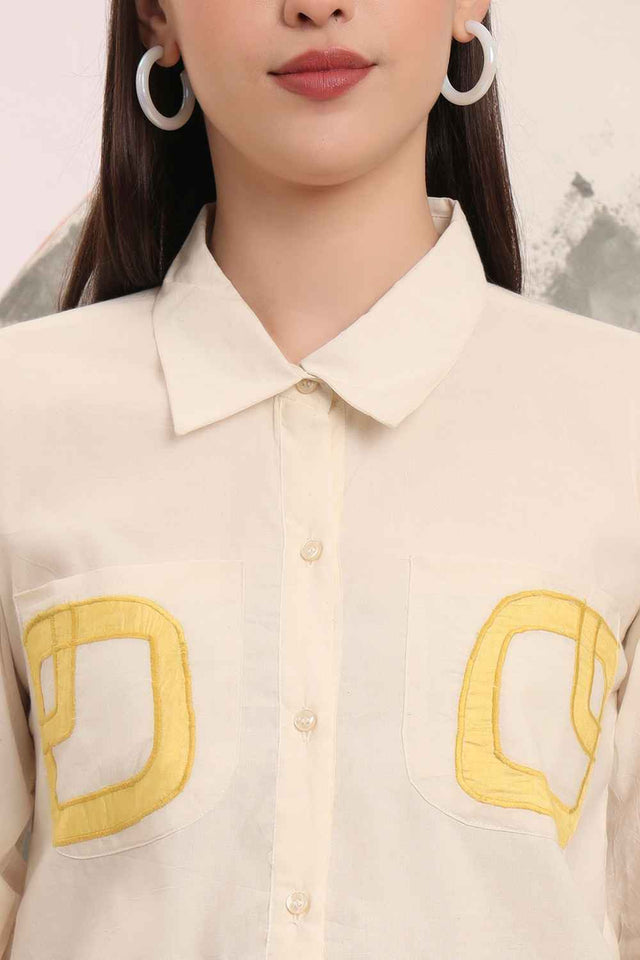 White Thread Design Pure Cotton Tops