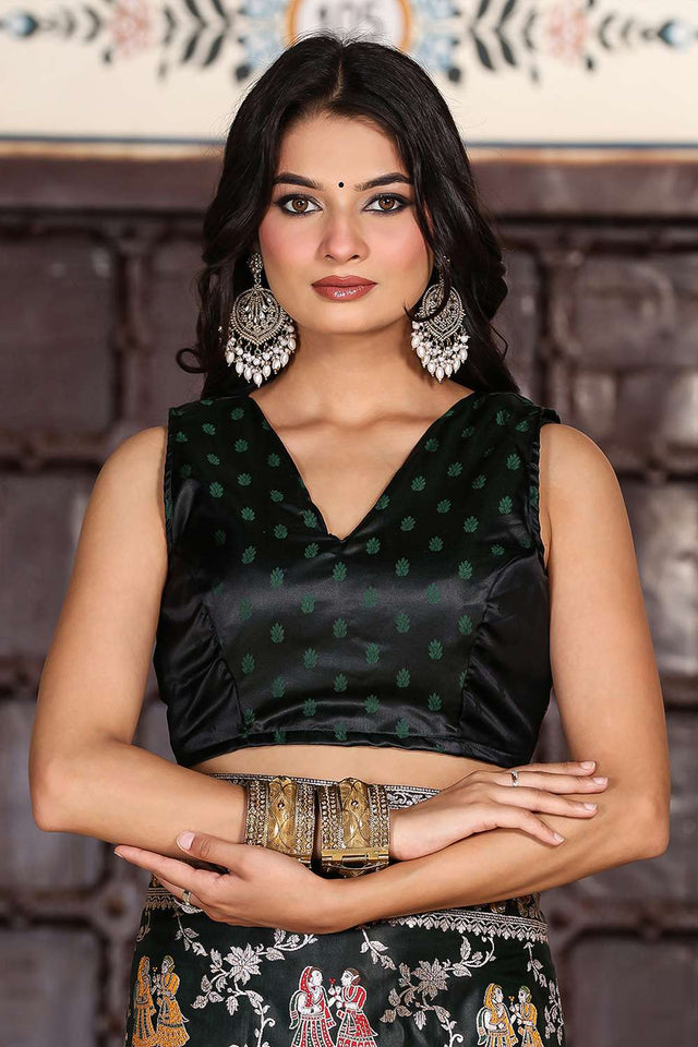 Green Woven Silk Saree