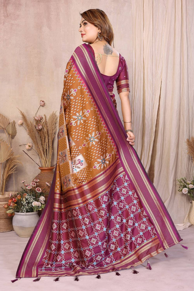 Mustard Woven Saree