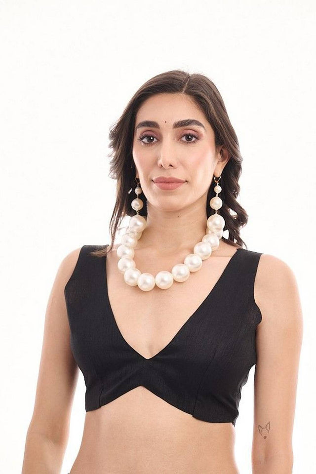 White Floral Printed Chinon Ready to Wear Saree