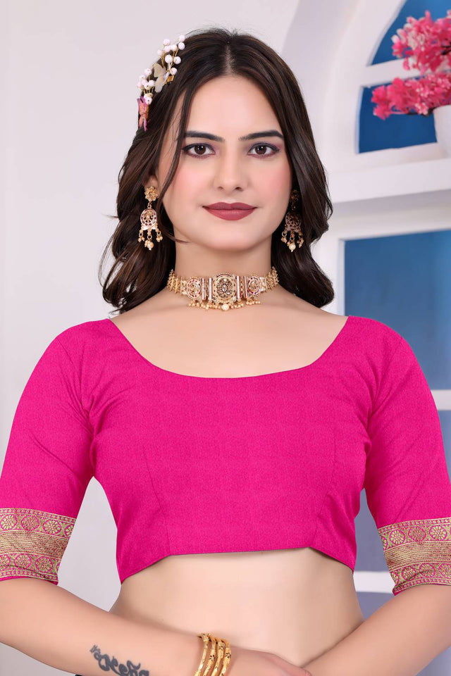 Turquoise Woven Art Silk Saree