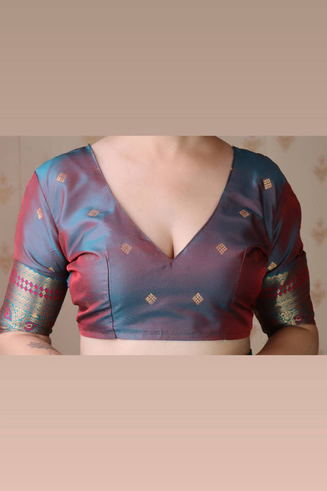 Pink Woven Banarasi Saree