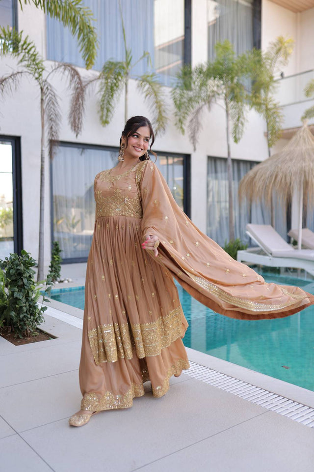 Chiku Cotton Silk Palazzo Suits