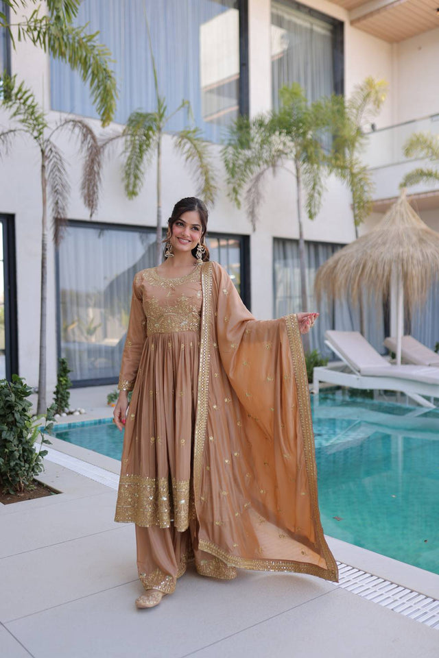 Chiku Cotton Silk Palazzo Suits