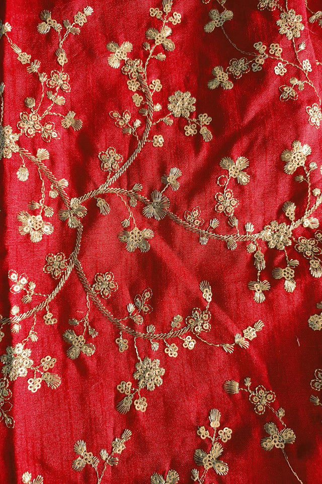 Black Floral Printed Satin Lehenga (ACA5772)