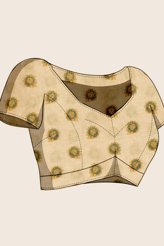 Beige Woven Linen Saree (ACA6873)