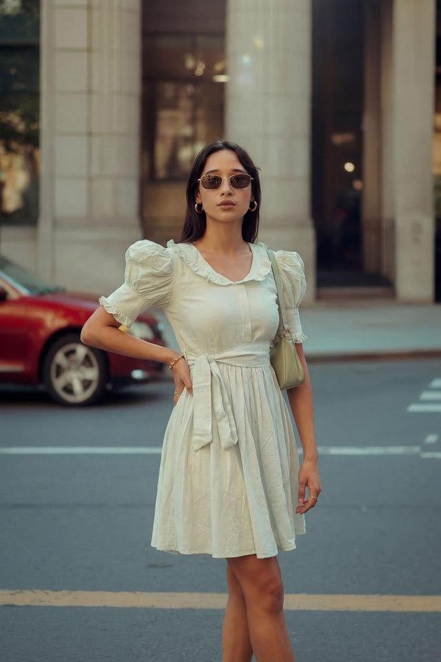 Turquoise Solid Cotton Dresses (ACA7281)