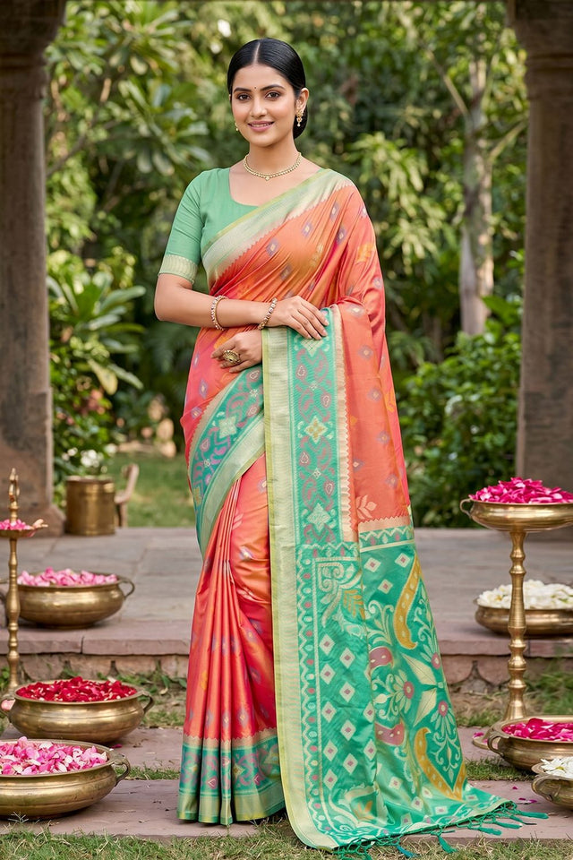 Mustard Woven Silk Saree (ACA8137)