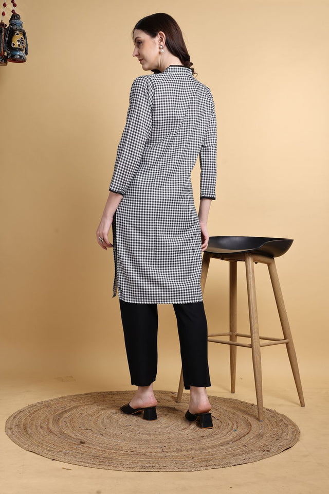 Black Printed Linen Co-ord Set (ACA8357)