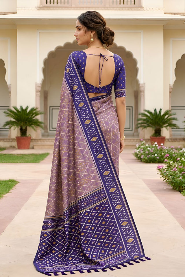 Grey Woven Silk Saree (ACA8469)