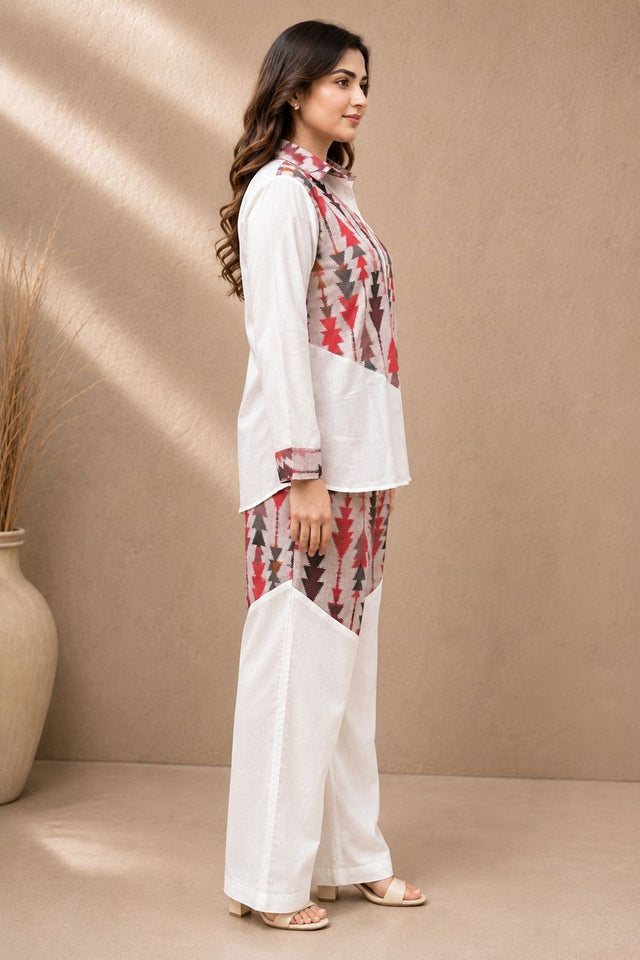 Pink Printed Linen Co-Ord Set (ACA8931)