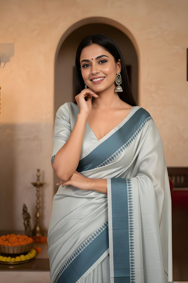 Green Woven Silk Saree (ACA9050)