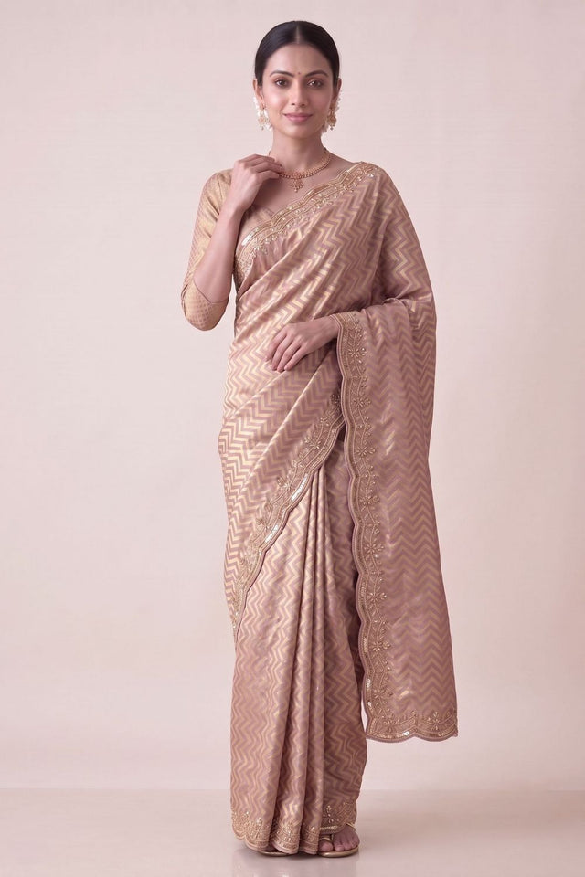 Pink Woven Banarasi Silk Saree (ACA9362)