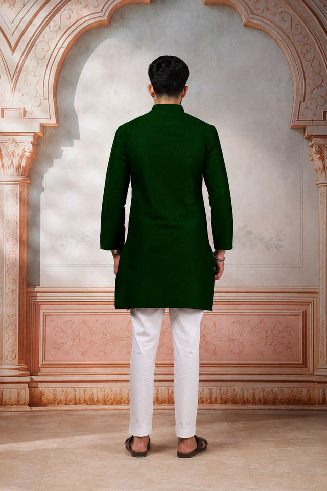 Mens Multi Color Woven Cotton Kurta Set (ACA9430)