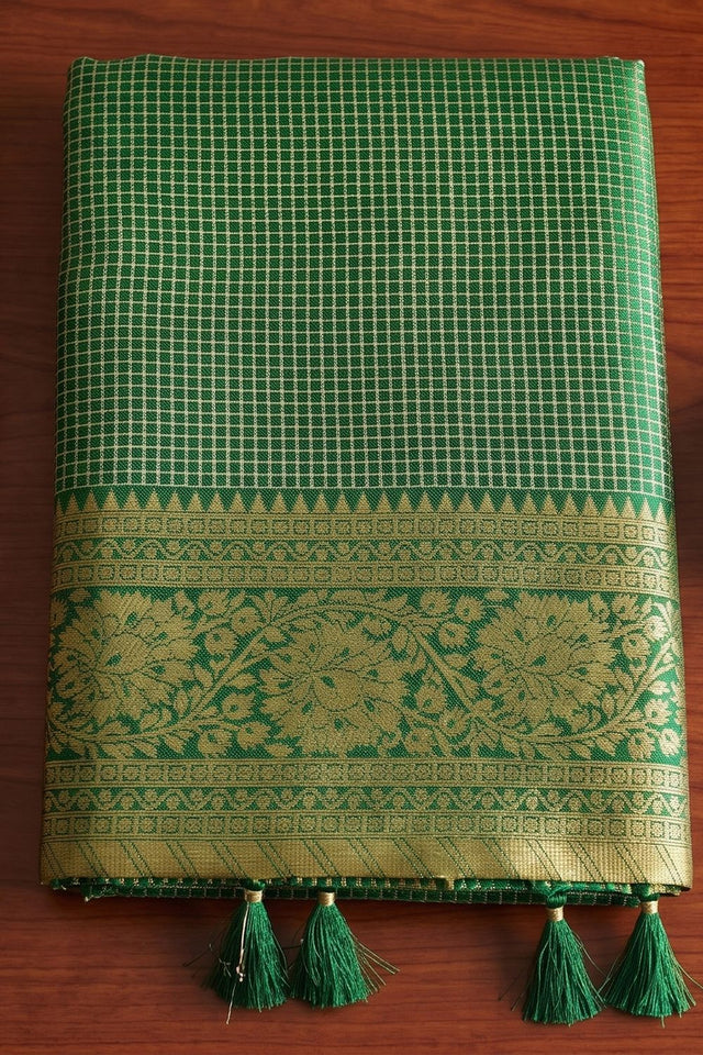 Green Woven Art Silk Saree (ACA9503)