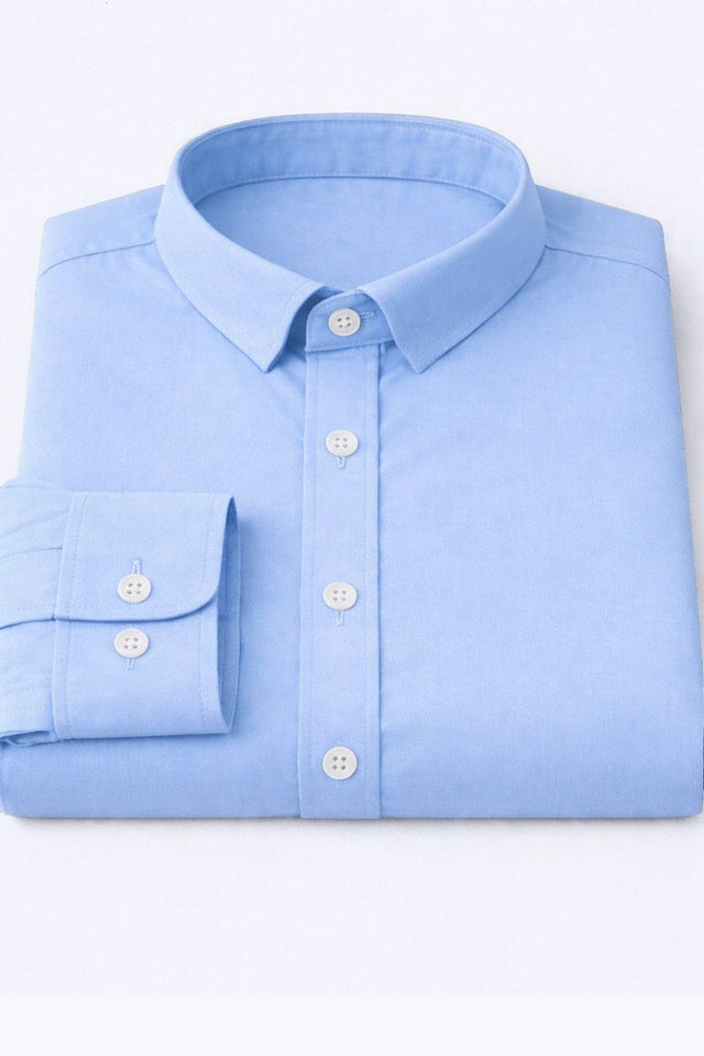 Mens Blue Solid Cotton Blend Shirt (ACA9514)