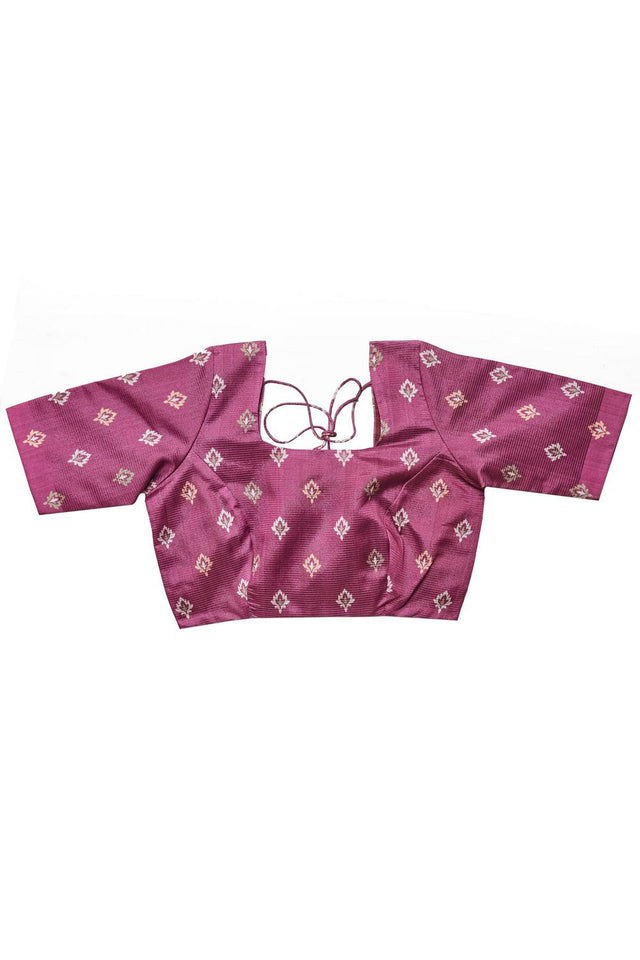 Pink Printed Silk Blend Ready to Wear Saree (ACA9578)