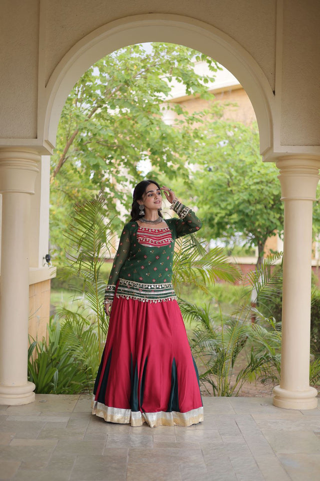 Maroon Solid Rayon Free Size Stitched Lehenga (ACB1019)