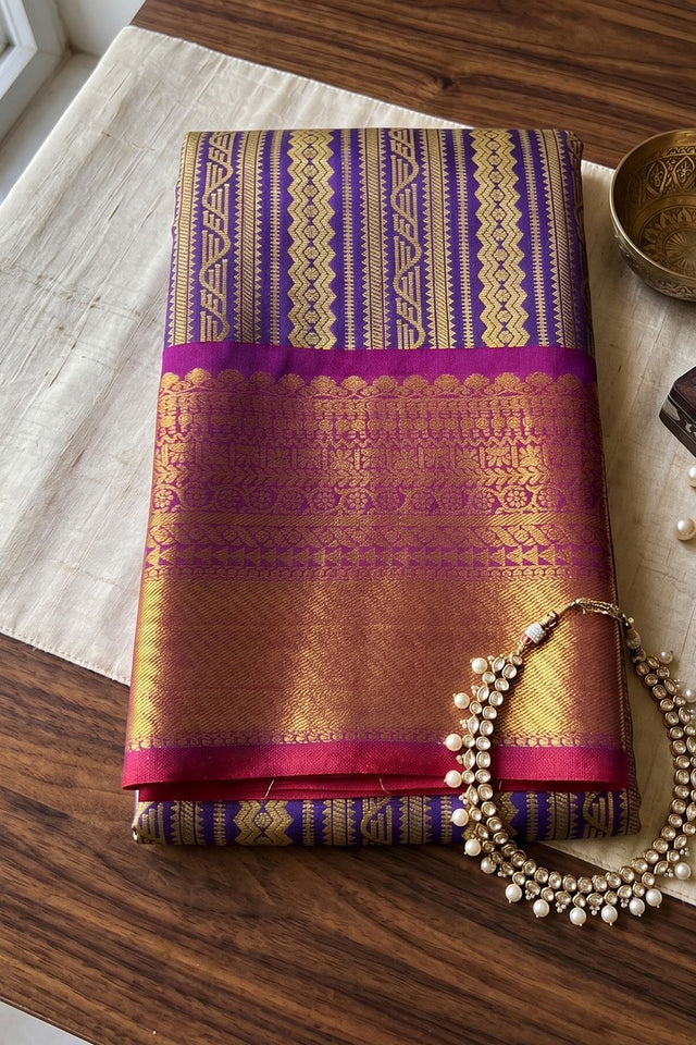Royal Blue Woven Kanjivaram Silk Saree (ACB1028)