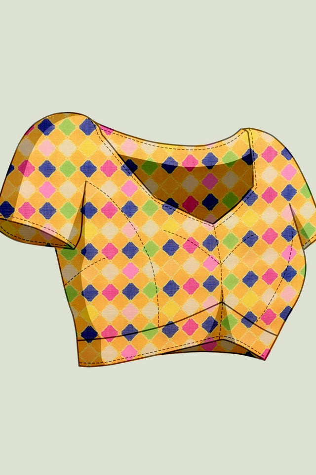 Pink Printed with Zari Woven Border Linen Saree (ACB1329)