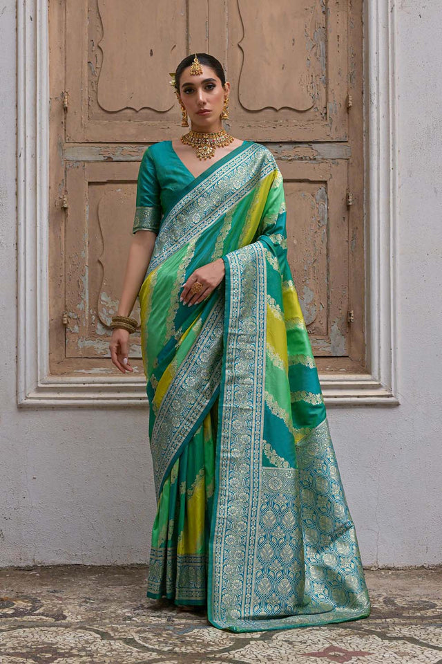 Green Woven Silk Saree