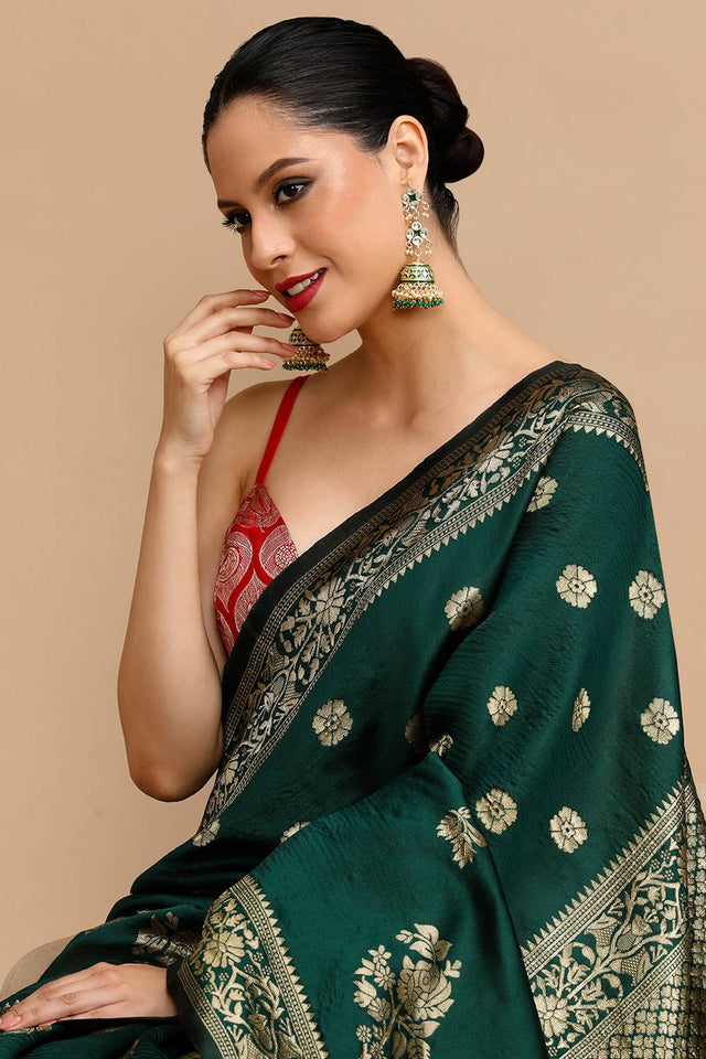 Green Woven Silk Saree