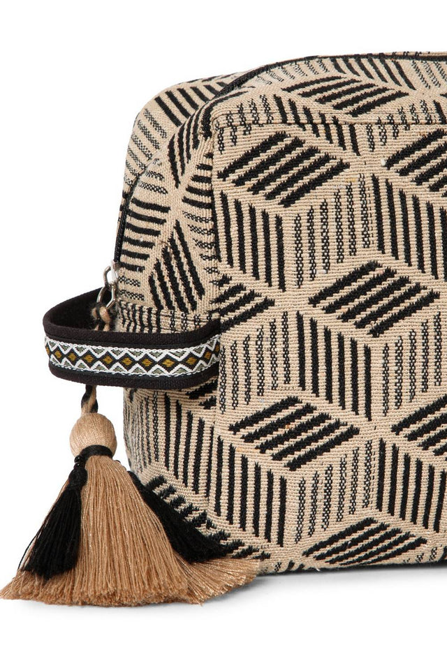 Multi Color Jacquard Canvas Clutch