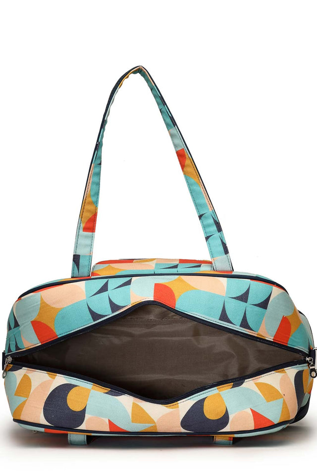 Multi-Color Printed Canvas Hand Bag