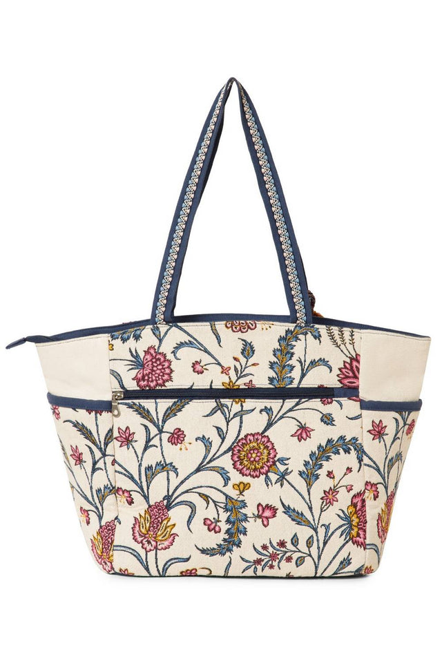 Multi Color Embroidered Canvas Tote Bag