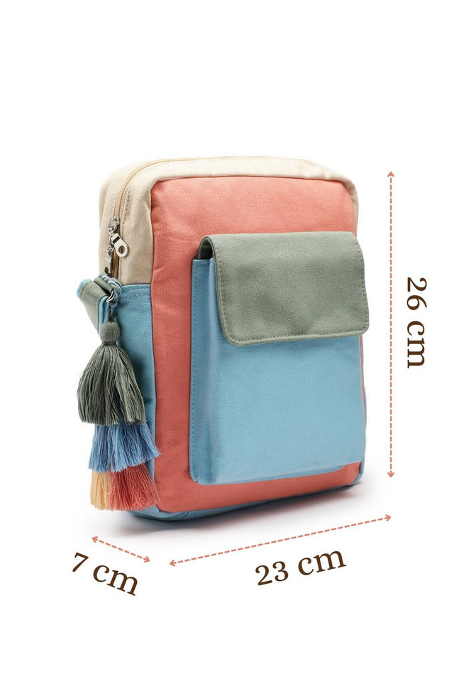 Multi Color Solid Cotton Sling Bag