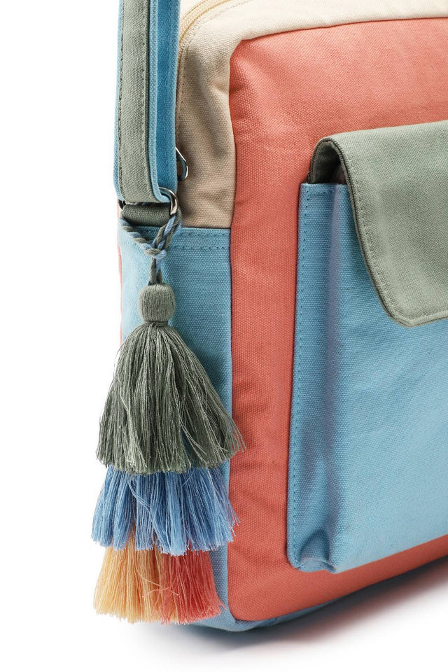 Multi Color Solid Cotton Sling Bag