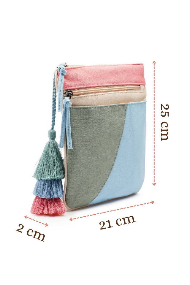 Multi Color Solid Cotton Sling Bag