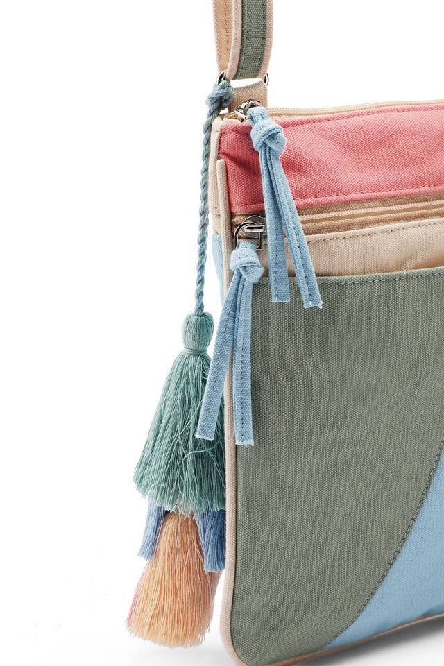 Multi Color Solid Cotton Sling Bag