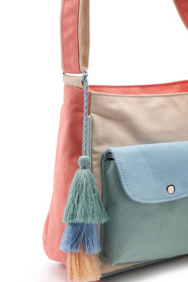 Multi Color Solid Cotton Sling Bag
