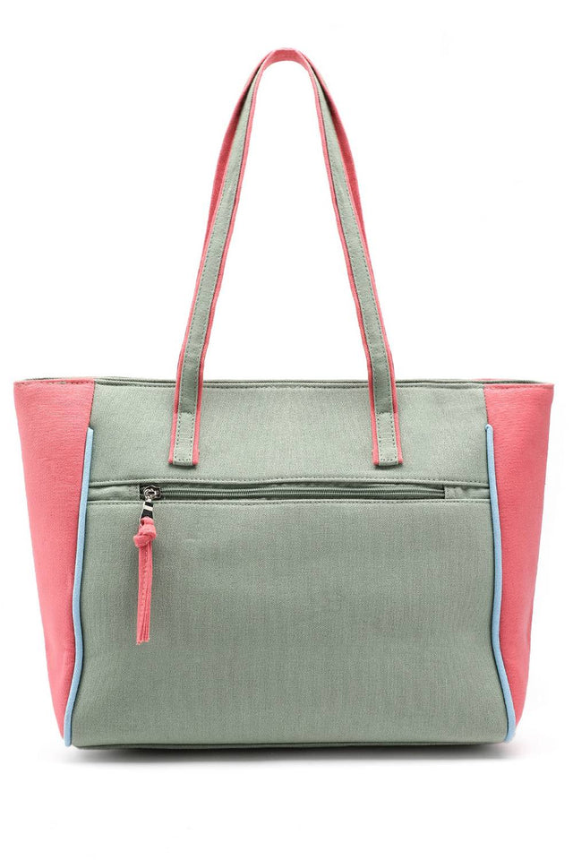 Multi Color Solid Cotton Tote Bag