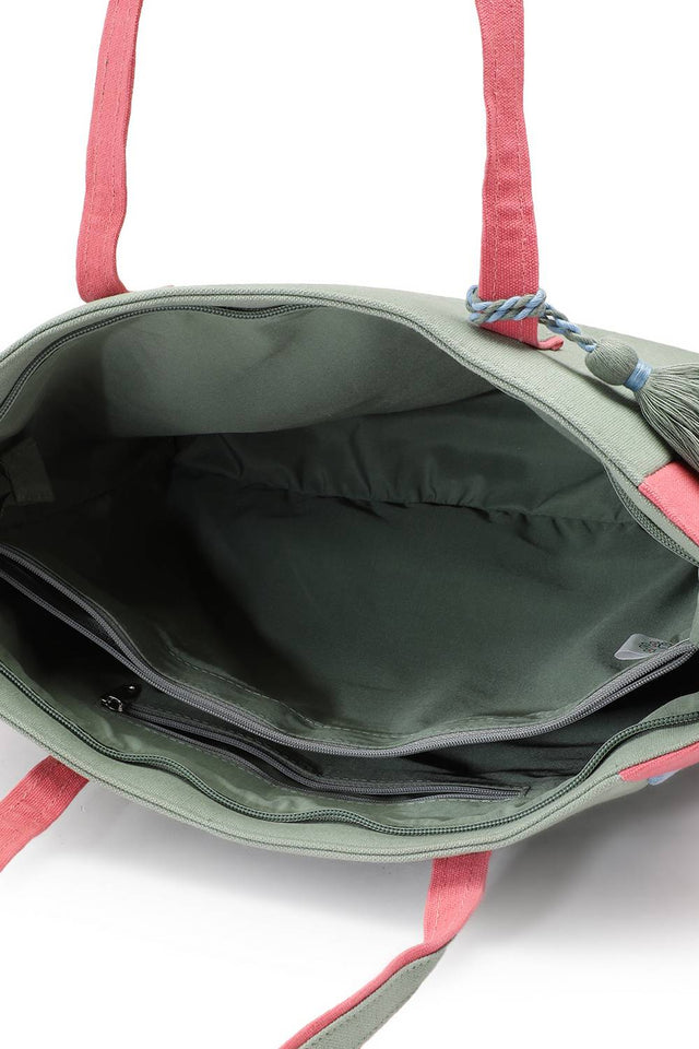 Multi Color Solid Cotton Tote Bag