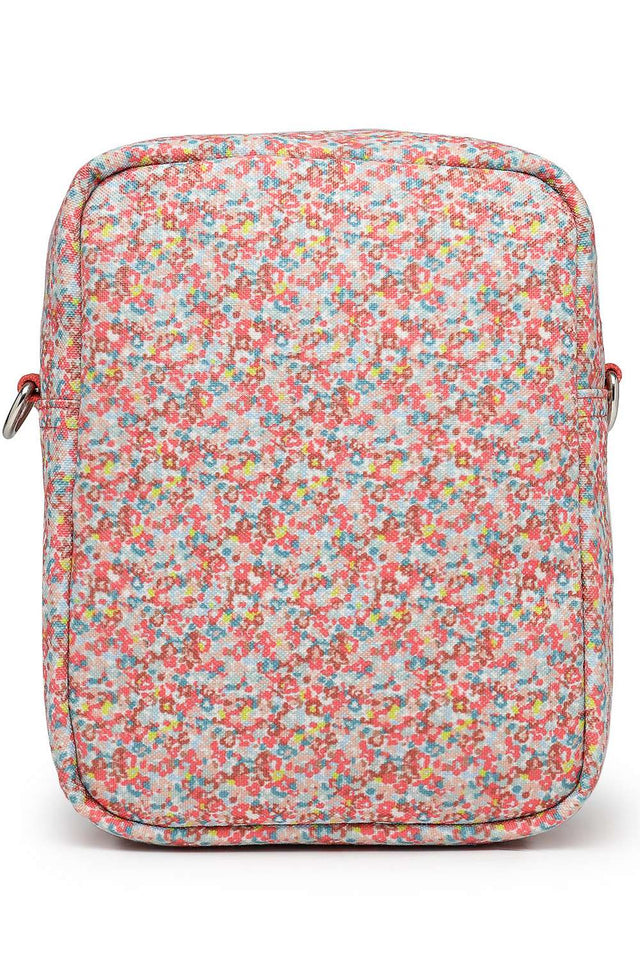 Red Digital Print Polycotton Sling Bag (ADB5352A)