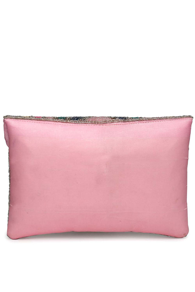 Multi-Color Beads Satin Sling Bag