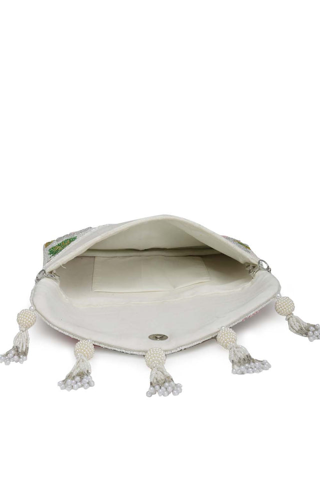 Multi-Color Beads Cotton Sling Bag