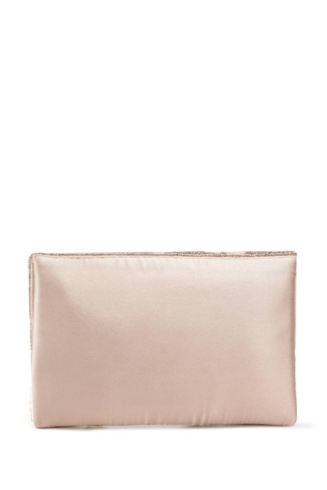 Pink Floral Embellished Satin Sling Bag